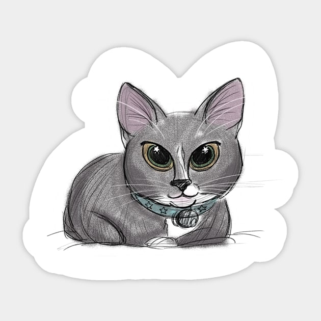 Sassy kitty Sticker by bethepiano